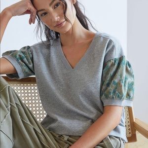 Anthropologie Daily Practice Puff-Sleeved Top